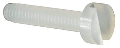 Made in USA - M2x0.40 Metric Coarse, 10mm Length Under Head Slotted Drive Machine Screw - Cheese Head, Grade 6/6 Nylon, Uncoated, Without Washer - Americas Industrial Supply