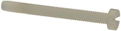 Made in USA - M2.5x0.45 Metric Coarse, 25mm Length Under Head Slotted Drive Machine Screw - Cheese Head, Grade 6/6 Nylon, Uncoated, Without Washer - Americas Industrial Supply