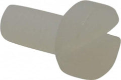 Made in USA - M3x0.50 Metric Coarse, 6mm Length Under Head Slotted Drive Machine Screw - Cheese Head, Grade 6/6 Nylon, Uncoated, Without Washer - Americas Industrial Supply
