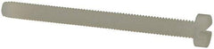 Made in USA - M3x0.50 Metric Coarse, 35mm Length Under Head Slotted Drive Machine Screw - Cheese Head, Grade 6/6 Nylon, Uncoated, Without Washer - Americas Industrial Supply