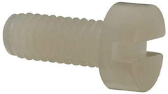Made in USA - M3.5x0.60 Metric Coarse, 8mm Length Under Head Slotted Drive Machine Screw - Cheese Head, Grade 6/6 Nylon, Uncoated, Without Washer - Americas Industrial Supply