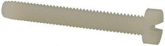 Made in USA - M4x0.70 Metric Coarse, 30mm Length Under Head Slotted Drive Machine Screw - Cheese Head, Grade 6/6 Nylon, Uncoated, Without Washer - Americas Industrial Supply