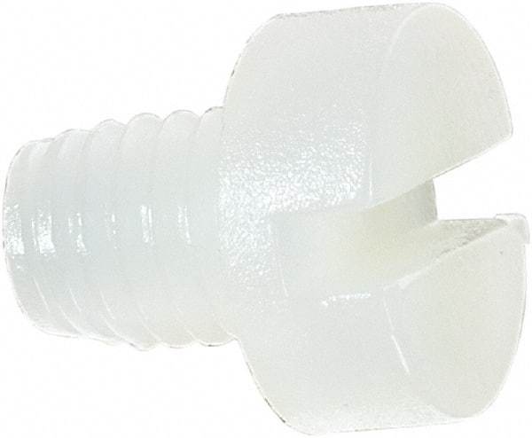 Made in USA - M5x0.80 Metric Coarse, 6mm Length Under Head Slotted Drive Machine Screw - Cheese Head, Grade 6/6 Nylon, Uncoated, Without Washer - Americas Industrial Supply