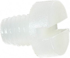 Made in USA - M5x0.80 Metric Coarse, 6mm Length Under Head Slotted Drive Machine Screw - Cheese Head, Grade 6/6 Nylon, Uncoated, Without Washer - Americas Industrial Supply