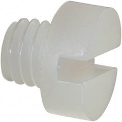 Made in USA - M6x1.00 Metric Coarse, 5mm Length Under Head Slotted Drive Machine Screw - Cheese Head, Grade 6/6 Nylon, Uncoated, Without Washer - Americas Industrial Supply