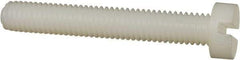 Made in USA - M6x1.00 Metric Coarse, 40mm Length Under Head Slotted Drive Machine Screw - Cheese Head, Grade 6/6 Nylon, Uncoated, Without Washer - Americas Industrial Supply
