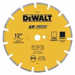 DeWALT - 12" Diam, 1" Arbor Hole Diam, Wet & Dry Cut Saw Blade - Diamond-Tipped, Standard Round Arbor - Americas Industrial Supply