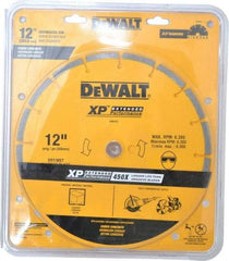 DeWALT - 12" Diam, 1" Arbor Hole Diam, Wet & Dry Cut Saw Blade - Diamond-Tipped, Standard Round Arbor - Americas Industrial Supply