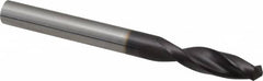 Guhring - 0.252" 130° Parabolic Flute Powdered Metal Screw Machine Drill Bit - FIREX Finish, Right Hand Cut, 1.2205" Flute Length, 2.7559" OAL, Standard Point, Straight Shank - Americas Industrial Supply
