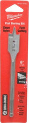 Milwaukee Tool - 3/4", 1/4" Straight Shank, Bright Finish, Carbon Steel, Spade Blade Drill Bit - 2 Spurs, 6-3/8" Overall Length, Wire Fishing Hole - Americas Industrial Supply