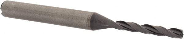 Kennametal - 3mm 140° Solid Carbide Jobber Drill - TiAlN Finish, Right Hand Cut, Spiral Flute, Straight Shank, 66mm OAL, Standard Point - Americas Industrial Supply