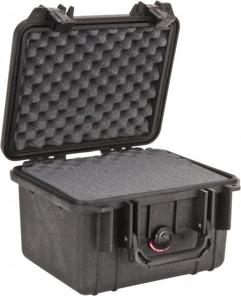 Pelican Products, Inc. - 9-11/16" Wide x 9-11/16" Deep x 6-7/8" High, Clamshell Hard Case - Black, Polypropylene - Americas Industrial Supply