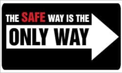 NMC - The Safe Way Is the Only Way, 60 Inch Long x 36 Inch High, Safety Banner - Polyethylene, English, Printed on 1 Side - Americas Industrial Supply