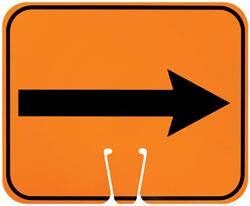 NMC - Right Arrow (Graphic), Plastic Fire and Exit Sign - 12-3/4" Wide x 10-1/2" High - Americas Industrial Supply