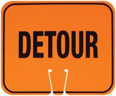 NMC - "Detour", 10-1/2" Long x 12-3/4" Wide, Rigid Plastic Safety Sign - Rectangle, Use for Accident Prevention - Americas Industrial Supply