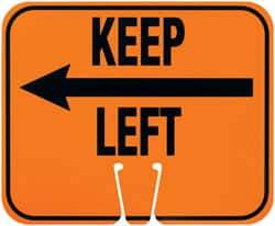 NMC - Keep Left, Plastic Fire and Exit Sign - 12-3/4" Wide x 10-1/2" High - Americas Industrial Supply
