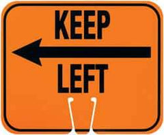 NMC - Keep Left, Plastic Fire and Exit Sign - 12-3/4" Wide x 10-1/2" High - Americas Industrial Supply