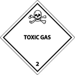 NMC - Toxic Gas DOT Shipping Label - 4" High x 4" Wide - Americas Industrial Supply