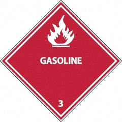 NMC - Gasoline DOT Shipping Label - 4" High x 4" Wide - Americas Industrial Supply