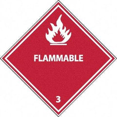 NMC - Flammable DOT Shipping Label - 4" High x 4" Wide - Americas Industrial Supply