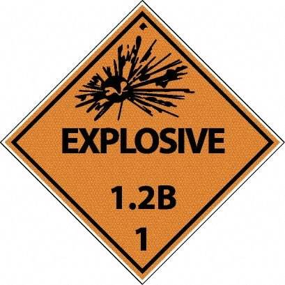 NMC - Explosive 1.2B Shipping Label - 4" High x 4" Wide - Americas Industrial Supply