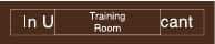 NMC - Training Room in Use/Vacant, 10" Wide x 2" High, Plastic Sign - English, White on Gray, Wall Mount - Americas Industrial Supply