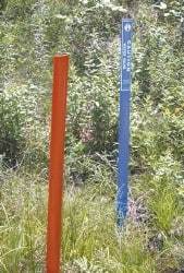 NMC - Blue Marking Post - 48" Overall Height - Americas Industrial Supply