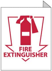 NMC - Fire Extinguisher, Plastic Fire Sign - 8" Wide x 10" High, Glow-in-the-Dark - Americas Industrial Supply