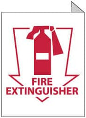 NMC - Fire Extinguisher, Plastic Fire Sign - 8" Wide x 10" High, Glow-in-the-Dark - Americas Industrial Supply