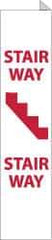 NMC - "Stairway", 18" Long x 4" Wide, Rigid Plastic Safety Sign - Rectangle, 0.05" Thick, Use for Accident Prevention - Americas Industrial Supply