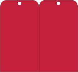 NMC - 3" High x 6" Long, Safety & Facility Blank Tag - 2 Sides, Red Unrippable Vinyl - Americas Industrial Supply