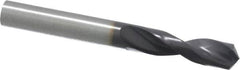 Guhring - 0.3858" 130° Parabolic Flute Powdered Metal Screw Machine Drill Bit - FIREX Finish, Right Hand Cut, 1.6929" Flute Length, 3.5039" OAL, Standard Point, Straight Shank - Americas Industrial Supply