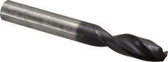 Guhring - 0.4134" 130° Parabolic Flute Powdered Metal Screw Machine Drill Bit - FIREX Finish, Right Hand Cut, 1.6929" Flute Length, 3.5039" OAL, Standard Point, Straight Shank - Americas Industrial Supply
