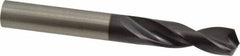 Guhring - 0.4331" 130° Parabolic Flute Powdered Metal Screw Machine Drill Bit - FIREX Finish, Right Hand Cut, 1.8504" Flute Length, 3.7402" OAL, Standard Point, Straight Shank - Americas Industrial Supply