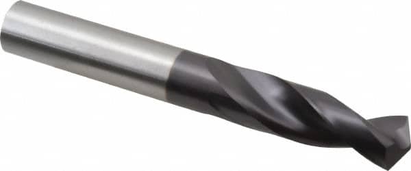 Guhring - 0.5512" 130° Parabolic Flute Powdered Metal Screw Machine Drill Bit - FIREX Finish, Right Hand Cut, 2.126" Flute Length, 4.2126" OAL, Standard Point, Straight Shank - Americas Industrial Supply