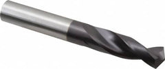 Guhring - 0.5512" 130° Parabolic Flute Powdered Metal Screw Machine Drill Bit - FIREX Finish, Right Hand Cut, 2.126" Flute Length, 4.2126" OAL, Standard Point, Straight Shank - Americas Industrial Supply