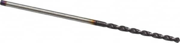 Guhring - 0.0433" 130° Powdered Metal Jobber Drill - FIREX Finish, Right Hand Cut, Parabolic Flute, Straight Shank, 1-7/16" OAL, Cone Relief Point - Americas Industrial Supply