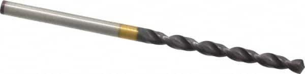 Guhring - 0.122" 130° Powdered Metal Jobber Drill - FIREX Finish, Right Hand Cut, Parabolic Flute, Straight Shank, 2-9/16" OAL, Cone Relief Point - Americas Industrial Supply