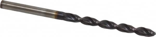Guhring - #12 130° Powdered Metal Jobber Drill - FIREX Finish, Right Hand Cut, Parabolic Flute, Straight Shank, 3-3/8" OAL, Cone Relief Point - Americas Industrial Supply