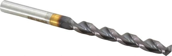 Guhring - Letter I 130° Powdered Metal Jobber Drill - FIREX Finish, Right Hand Cut, Parabolic Flute, Straight Shank, 4-9/32" OAL, Cone Relief Point - Americas Industrial Supply