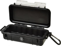 Pelican Products, Inc. - 3-7/8" Wide x 3-7/8" Deep x 2-7/16" High, Clamshell Hard Case - Black, Polycarbonate - Americas Industrial Supply