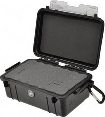 Pelican Products, Inc. - 5-1/16" Wide x 3-17/25" Deep x 3-1/8" High, Clamshell Hard Case - Black, Polycarbonate - Americas Industrial Supply