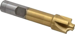 Interstate - 1/8" Radius, 5/8" Mill Diam, 4 Flute High Speed Steel Corner Rounding End Mill - Single End, TiN Finish, 3" OAL, 1/2" Shank Diam - Americas Industrial Supply