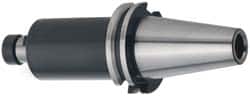 Kennametal - CAT50 Taper Shank 1" Pilot Diam Shell Mill Holder - 6" Flange to Nose End Projection, 2-3/4" Nose Diam, 1/2-20 Lock Screw, Through-Spindle & DIN Flange Coolant - Exact Industrial Supply