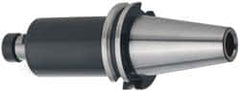 Kennametal - CAT50 Taper Shank 1" Pilot Diam Shell Mill Holder - 6" Flange to Nose End Projection, 2-3/4" Nose Diam, 1/2-20 Lock Screw, Through-Spindle & DIN Flange Coolant - Exact Industrial Supply