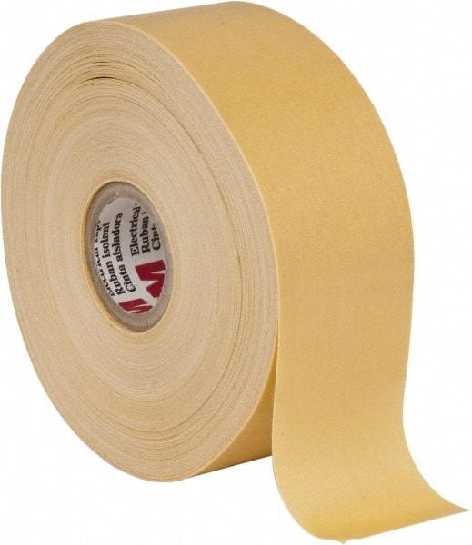 3M - 1-1/2" x 110', Yellow Cotton Cloth Electrical Tape - Series 2520, 8 mil Thick, 800 V/mil Dielectric Strength, 50 Lb./Inch Tensile Strength - Americas Industrial Supply