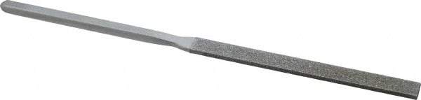 Strauss - 8-1/2" OAL Coarse Equalling Needle Diamond File - 7/16" Wide x 7/64" Thick, 4-3/8 LOC, 181 Grit - Americas Industrial Supply