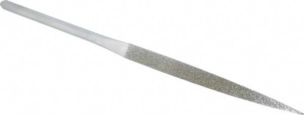 Strauss - 8-1/2" OAL Coarse Three Square Needle Diamond File - 3/8" Wide x 3/8" Thick, 4-3/8 LOC, 181 Grit - Americas Industrial Supply