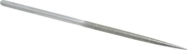 Strauss - 8-1/2" OAL Coarse Round Needle Diamond File - 1/4" Wide x 1/4" Thick, 4-3/8 LOC, 181 Grit - Americas Industrial Supply