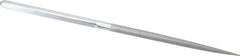 Strauss - 8-1/2" OAL Fine Round Needle Diamond File - 1/4" Wide x 1/4" Thick, 4-3/8 LOC, 91 Grit - Americas Industrial Supply